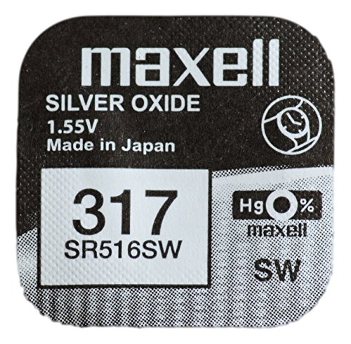 Maxell 317 SR516SW - Pila de Óxido de plata, para reloj