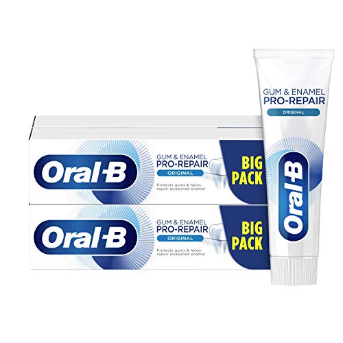 Oral-B Encías & Esmalte Pro-Repair Original Pasta de Dientes, Pack de 4, enviado en un cartón reciclado, Protección Encías y Dientes Sensibles (4x100 ml)