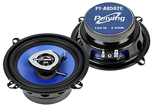 Peiying PY-AQ502C - Altavoces para coche (13 cm, 2 unidades, 100 W, 2 vías)