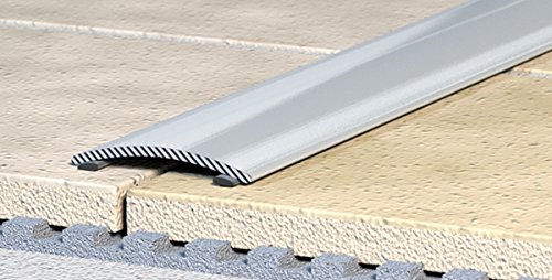 Perfil de transición, que se adapta de perfil, perfil de compensación de 60 mm - Aluminio anodizado: Colour blanco-plata - autoadhesivo (C-02)