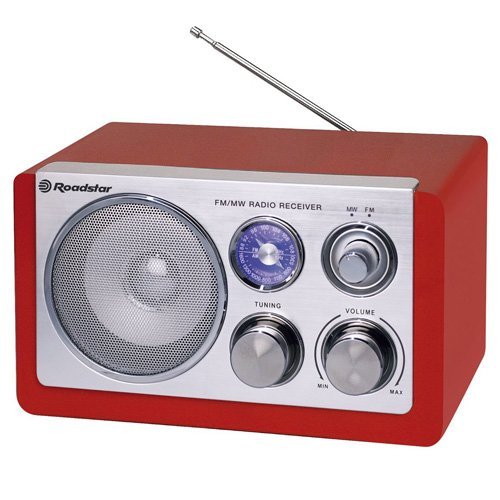 Radio Portátil AM/FM Roadstar HRA-1200N/RD color rojo