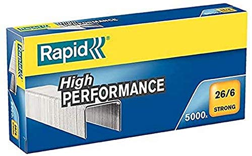 Rapid 24862000 Grapas Standard 5000 unidades, 26/6 mm, 30 hojas
