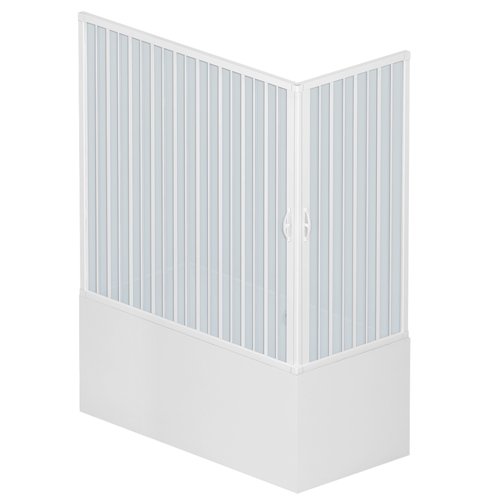 Roll plast bgal1concc28170 de cabinas de ducha puerta, tamaño: 70 x 170 x h 150 cm, de PVC, dos puertas, apertura en la esquina, color blanco