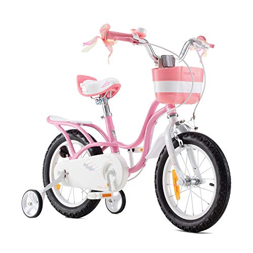 RoyalBaby Bicicleta para niños niña Little Swan Ruedas auxiliares Bicicletas Infantiles Bicicleta de Niño 12 Pulgadas Pink