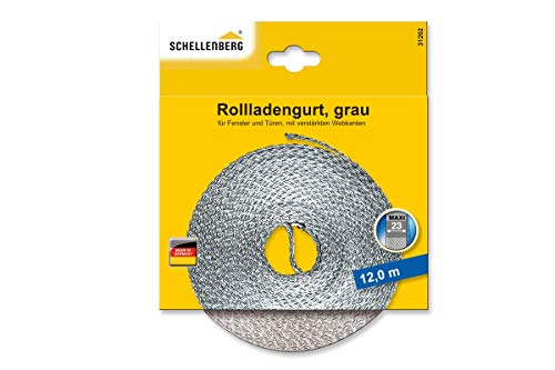 Schellenberg 31102 Cinta de persiana ancho, color gris, Maxi 23 mm/12 m