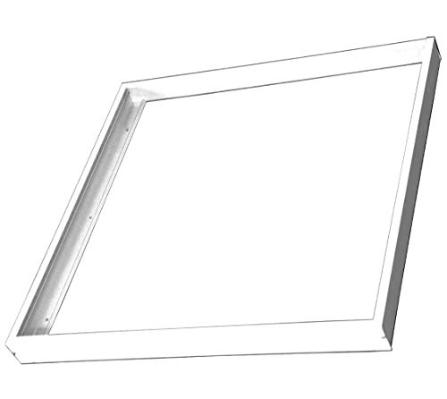 Soporte de Superficie para convertir Panel slim. Color Marco blanco. Fabricado en Aluminio. Kit para Techos. Convertir panel led empotrar en superficie facilmente. (60x60cm)