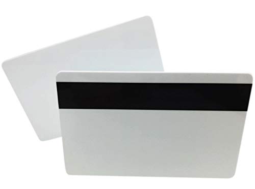 Tarjetas de plástico prémium blancas con banda magnética HiCo | 1-500 unidades | Hojas en blanco para impresora de tarjetas nuevas (10)