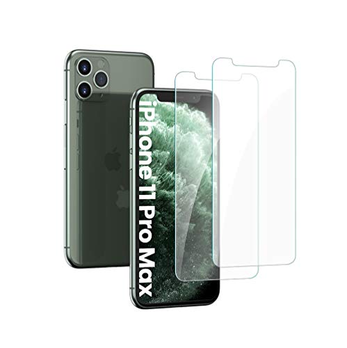 UGREEN Protector Pantalla para iPhone 11 Pro MAX, Cristal Templado, 9H Dureza, 3D Touch, Alta Definicion, 2 Unidades