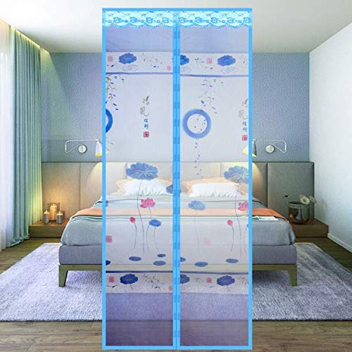 Velcro cortina anti-mosquitos verano de gama alta puerta de pantalla magnética pantalla de cifrado puerta hogar dormitorio partición cortina puerta de malla A2 W120xH210