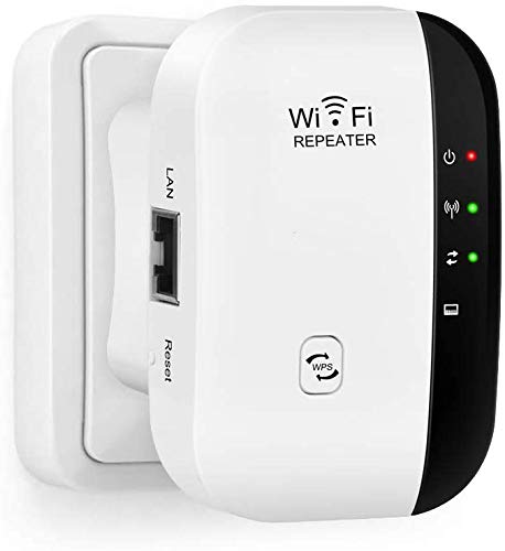 WONSUN Repetidor WiFi,Amplificador WiFi Largo Alcance De 300Mbps, 2.4GHz,Extensor WiFi con Repetidor/Ap Modo/Función WPS, Repetidor Señal WiFi Compatible con Todos Los Enrutadores Y Fibra