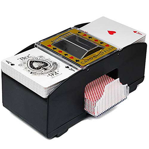 YanFeng Mezclador de Cartas, Barajador Automático a Pilas barajadora de Cartas automática máquina barajadora de Cartas para póquer de 2/4/6 Cubiertas