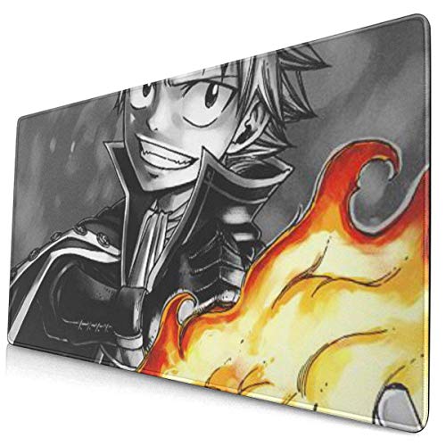 Ye Hua Extra Large Mouse Pad -Natsu Dragneel He Looks Too Happy Fairy Tail Desk Mousepad - 15.8x29.5in (3mm Thick)- XL Protective Keyboard Desk Mouse Mat for Computer/Laptop