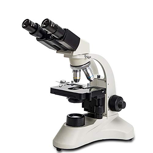 ZoSiP Microscopio Biológico de Laboratorio Microscopio Binocular Biológico Profesional óptico Ciencias 1600X for medir la Calidad del Agua (Color : White, Size : 38X24X21cm)