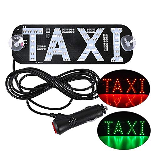 1 luz superior de taxi LED de doble color, panel de parabrisas de 12 V, luz interior del parabrisas del coche superbrillante, interruptor de luz roja y verde