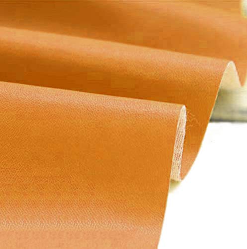 A-Express Cuero de imitación Tela Cuero sintético Vinilo Paño de cuero Material de tela 140cm de ancho - Naranja 1 Metro (100cm x 140cm)