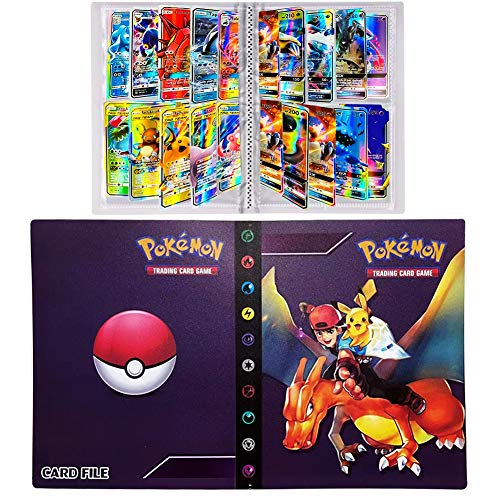 album pokemon,tarjetas GX y EX álbum,álbumes de Tarjetas coleccionables,álbumes de Entrenador Pokemon Tarjetas GX EX,30 Páginas, Hasta 240 Tarjetas