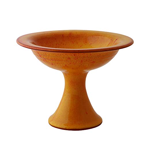 Bitto Quemador de incienso (cerámica esmaltada, altura: 12,5 cm, diámetro: 17 cm), color amarillo