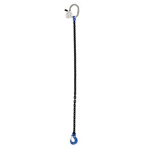 BLP 1 cadena de tope, cadena ultra fuerte con brazo superior, eslabón de conexión y gancho gaffelhaken – Clase 10, según EN 812-2 – diferentes longitudes disponibles