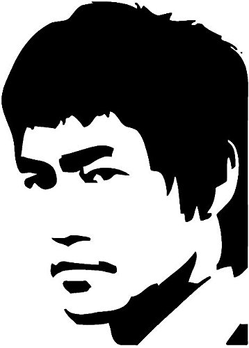 budhasuite Vinilo Decorativo Bruce Lee Face.M.(30x22cm Aprox.) Color Negro.