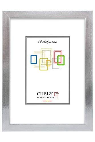 Chely Intermarket, Marcos Diplomas 40x50 cm (Plateado) MOD-254, Hecho de Madera, Ancho de Bastidor 1,20 cm con Acabado Elegante. (254-40x50-0,85)