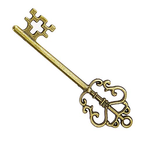 Create Idea - Lote de 40 llaves antiguas de aleación mágica con colgante para decoración de Navidad, bronce