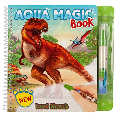 Depesche- Libro para Colorear Dino World Aqua Magic Book, Incluye lápiz, Aprox. 18,5 x 19 x 2 cm. (11080)