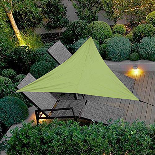 Dreamsbox Toldo Vela de Sombra Impermeable triángulo,Toldo de protección Solar de,protección Rayos UV Impermeable para Patio, Exteriores, Jardín (Verde ejército, 400 x 400 x 400cm)