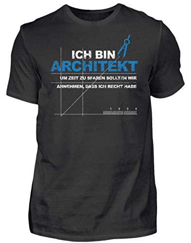 Fantástico y divertido diseño para arquitectos que siempre tienen razón, incluso si no tiene razón – Camiseta para hombre. Negro L
