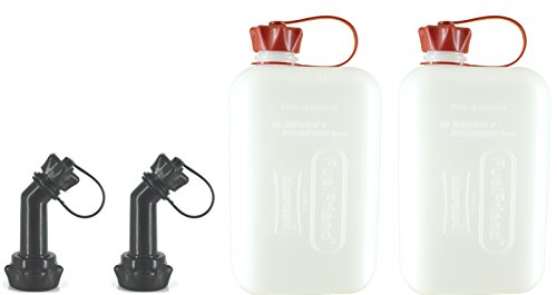 FuelFriend®-Big Clear MAX. 2.0 litros + caño bloqueable - Bidón con aprobación de la Onu - 2 Piezas por un Precio Especial
