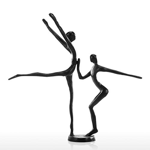Galapara Adornos Escultura Figuras Decorativas Doble Danza Moderna Escultura De Hierro Escultura De Metal Decoración del Hogar Colección De Arte