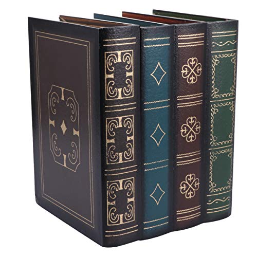 Garneck Caja de Almacenamiento en Forma de Libro Cajas de Libros Decorativos Antiguos Cajas Ocultas Secretas Adornos de Escritorio para El Hogar - Tamaño L (Estilo C)