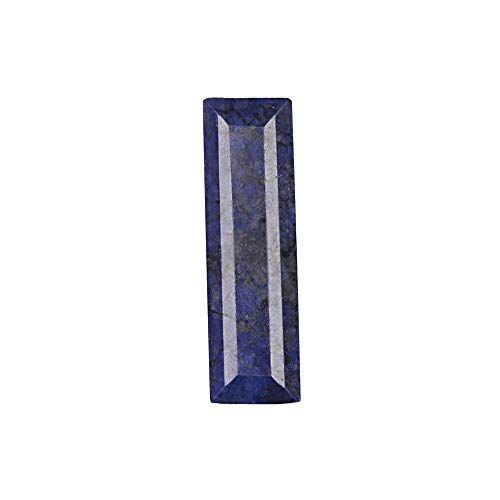GEMHUB Piedra preciosa suelta de zafiro azul natural de corte esmeralda brillante de 25,60 quilates para fabricación de joyas.
