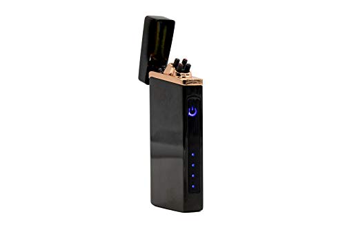 HiveHype - Mechero eléctrico, Doble Arco de Plasma, Recargable Mediante USB, Resistente al Viento y sin Llama, Cable USB Incluido