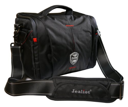 Jealiot – Bolsa para cámara réflex digital Pentax K-3 II, K-S2, Plus hasta tres lentes adicionales y accesorios, color negro