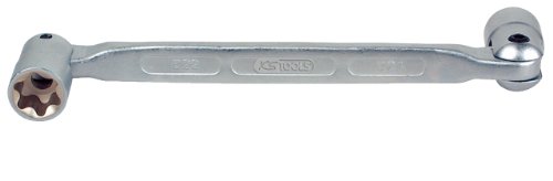 KS Tools 517.0332 Llave articulada doble de perfil E Torx, E10 x E12