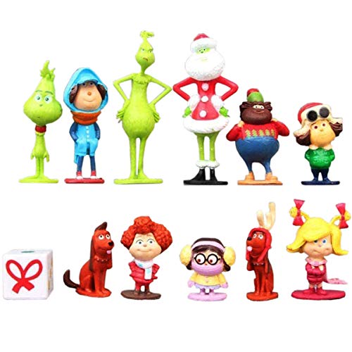 La figura de acción de Grinch, muñecas de juguete, establece colecciones de modelos de PVC (12 piezas)