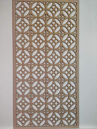LaserKris Rejilla decorativa para pared del armario del radiador, panel de MDF perforado (4X2) K1