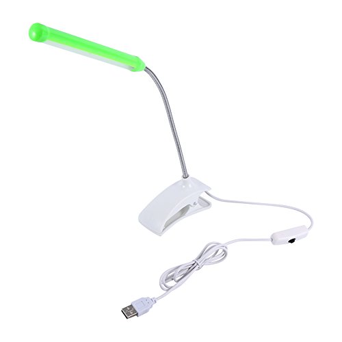 LED Lámpara de mesa Lámpara de escritorio LED, regulable USB Carga Clamp Bed Mesa de estudio Lámpara de lectura para leer, estudiar, trabajo, dormitorio, oficina(Verde)