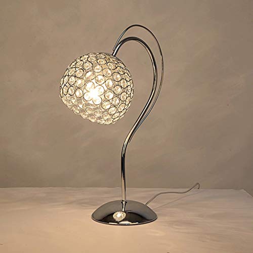love Chandelier WOOE Lámpara de mesa moderna de cristal decoración del hogar lámpara de mesita de noche lámpara de mesa moderna simple creativa de regalo de moda E27 [Clase de energía A ++] (Color: i
