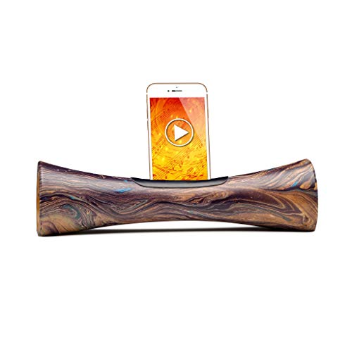 MANGOBEAT Altavoz de madera natural para smartphone, amplificador de madera natural para teléfono, altavoz sin electricidad, idea de regalo ecológica, altavoz acústico de madera (35,5 x 10,2 cm)
