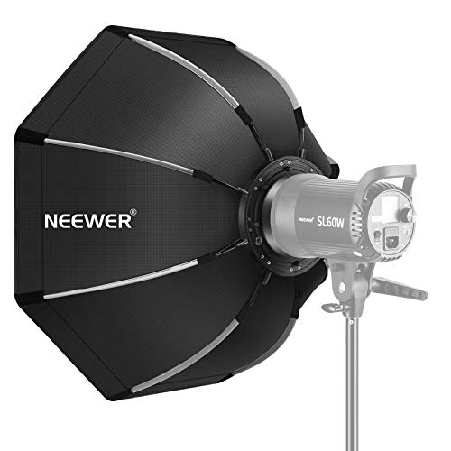 Neewer 90 Centímetros Softbox Octagonal Plegable con Arco Bowens Speedring Estuche para Speedlite Estudio Flash Monoluz Fotografía Retratos y Productos