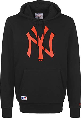 New Era MLB Seasonal Team Logo York Yankees Sudadera con Capucha Black/Rush Orange