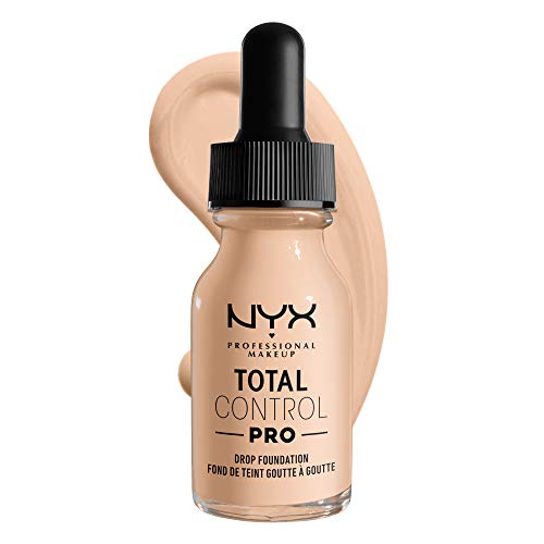 NYX Professional Makeup Base de maquillaje líquida Total Control Pro Drop, Dosificación precisa, Cobertura modulable y personalizable, Fórmula vegana, Acabado natural, 13 ml, Tono: 4 Ivory