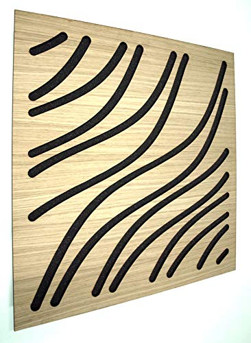 Panel acustico EliAcoustic Marine Luxury Old Wood (4 ud). Panel decorativo de acondicionamiento acústico. Medidas 595 x 595 x 66mm.