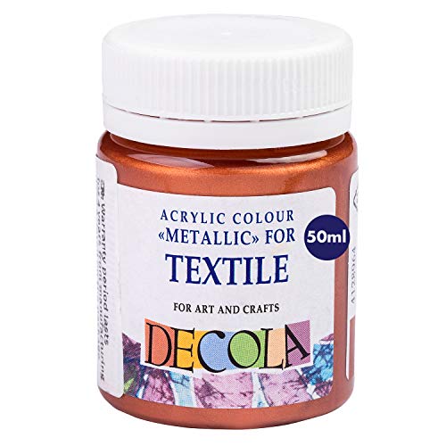 Pintura Textil Metálica Efecto Cobre 50ml | Colores Con Alta Pigmentación| Hecho En Rusia Por Neva Palette
