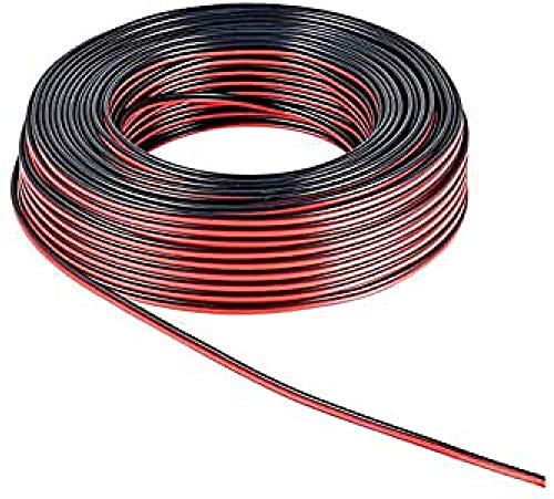 Powergreen CAB-02050-SP Rollo Cable de Altavoz Tipo Rojo y Negro de 2X0.5 100M