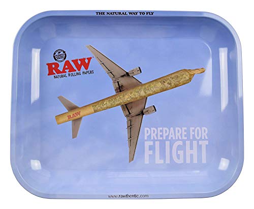 RAW Prepare for Fight - Bandeja de metal para liar cigarrillos (34 x 28 cm)