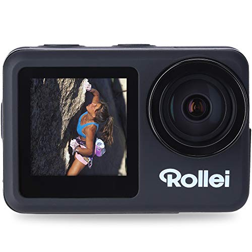 Rollei Action CAM 8s Plus I 4K 60fps Cámara Sumergible con Pantalla Selfie, estabilización de Imagen, lapso de Tiempo, Movimiento Lento, función Loop I Resistente al Agua hasta 10 m