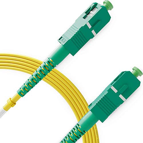 SC/APC a SC/APC Latiguillo de Fibra Óptica monomodo - 3 Metros - 9/125um OS1 / 3.0mm LSZH (1 Unidad) Insensible - Compatible con: Movistar Fibra - Beyondtech PureOptics Cable Series