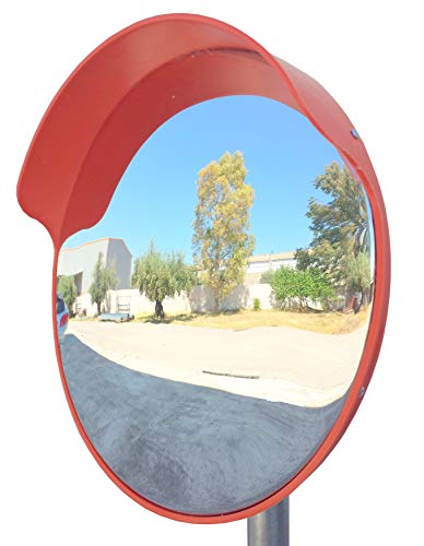 SNS SAFETY LTD Espejo de seguridad, convexo y flexible, de 45 cm de diámetro, para garantizar la seguridad en calles y en tiendas, con soporte de fijación ajustable para poste de 48 mm